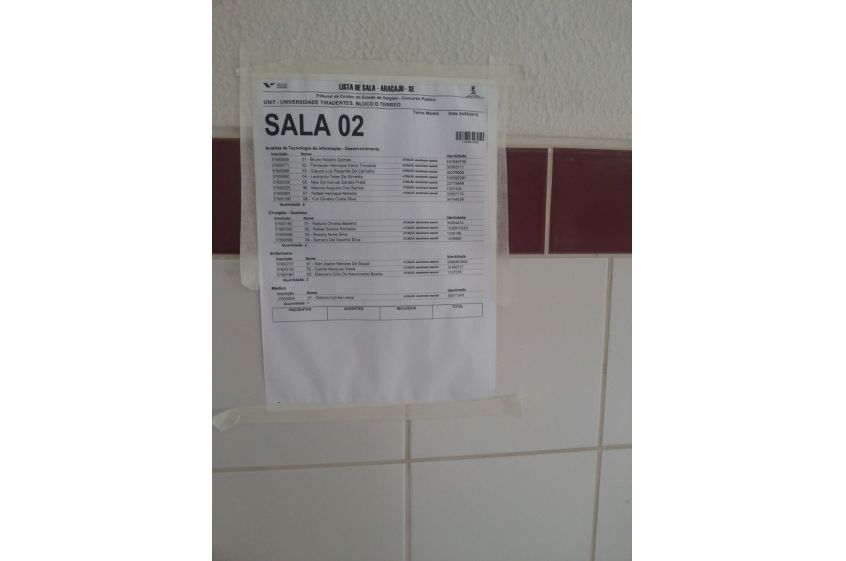 Registro fotográfico do concurso TCE 2015 Registro fotográfico do concurso TCE 2015