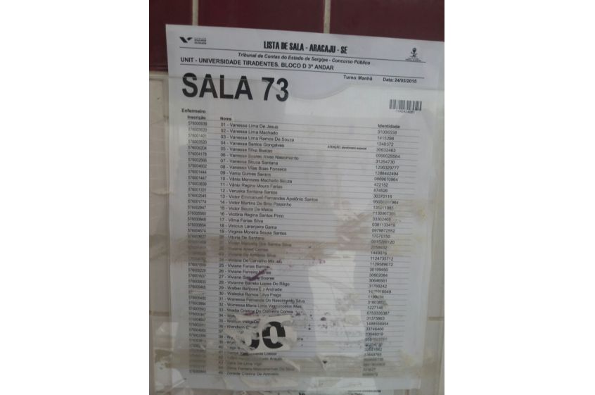 Registro fotográfico do concurso TCE 2015 Registro fotográfico do concurso TCE 2015